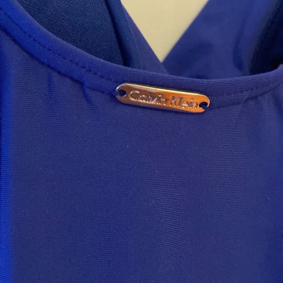 Women’s New one piece bathing suit calvin klien blue size 10 - Picture 6 of 7